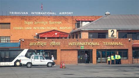 Internationaler Terminal Des Flughafens Tribhuvan In Kathmandu Nepal