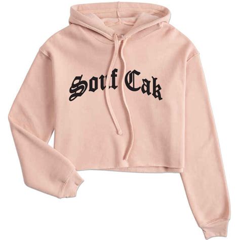 The Souf Cak Cropped Hoodie Pink Ode Clothing