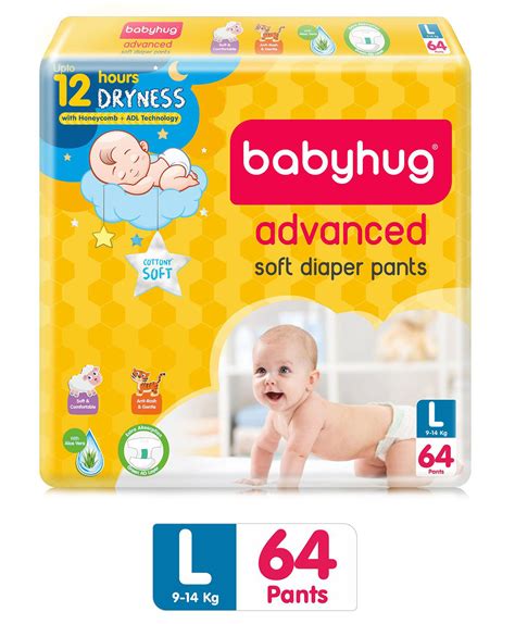 Buy Babyhug Advanced Pant Style Diapers Large 64 Pieces And Babyhug