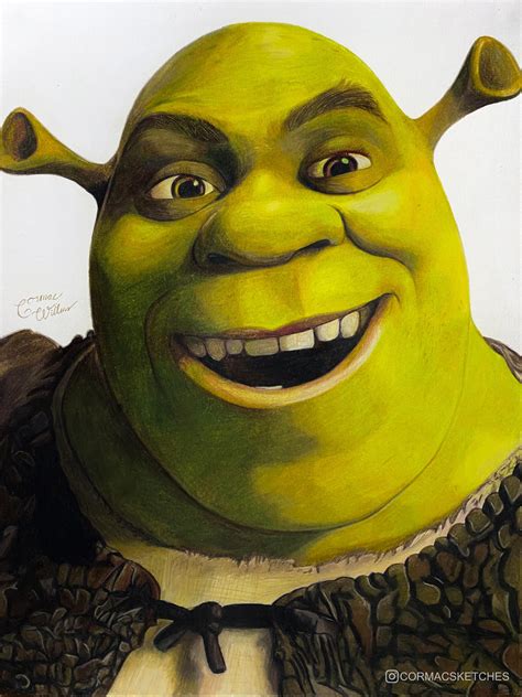 My Pencil Portrait Of Shrek Rpics