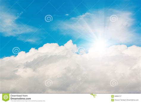 Beautiful White Clouds And Bright Sky Background Stock Image Image