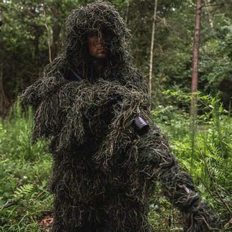 Arcturus Ghost Ghillie Suit And Ponchos For Men Dense Double Stitched Design Superior Camo