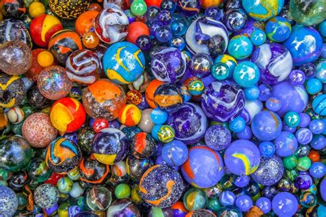 Background Of Marbles In Many Color Varieties — Stock Photo