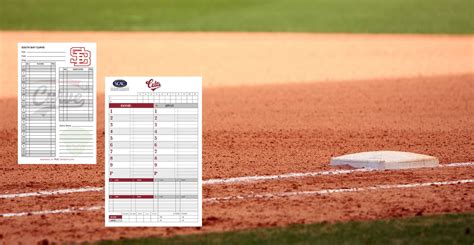 Softball Lineup Cards Personalized Lineup Cards