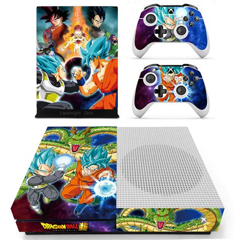 Xbox One S Slim Console Skin Dragon Ball Z Goku Vegeta Vinyl Stcikers