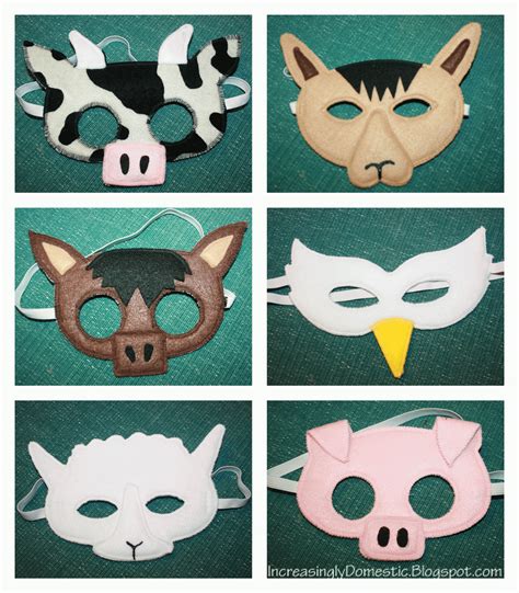 Increasingly Domestic Handmade Felt Animal Masks