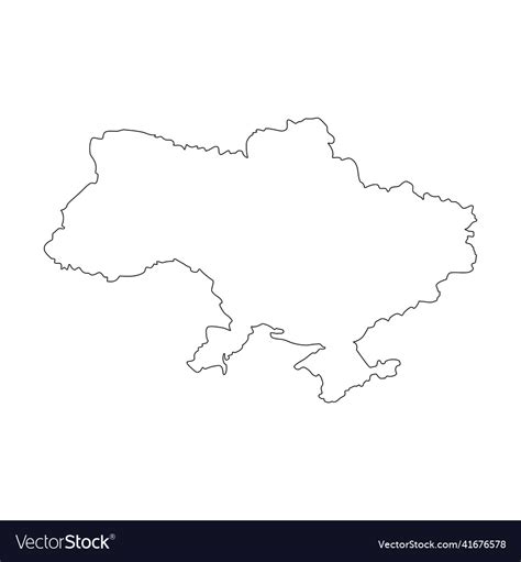 Ukraine Map Template Outline Graphic Sketch Vector Image