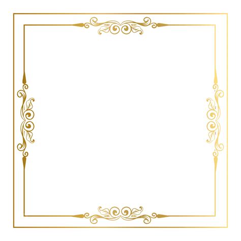 Vector Gold Border Frame Border Frame Corner Pattern Gold Border Png