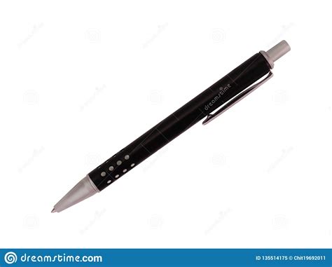 Black Pen On White Background Clipping Path Stock Image Image Of