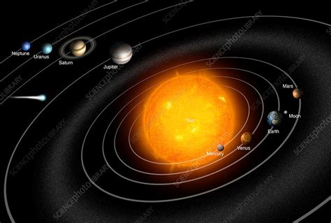 Solar System Orbits Illustration Stock Image C0383791 Science