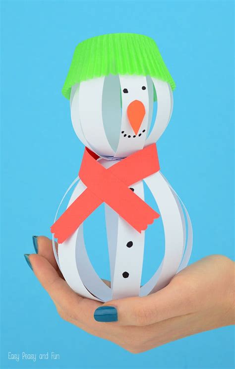 Paper Snowman Craft Easy Peasy And Fun