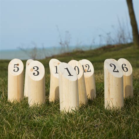 hey play wooden throwing game set 12 numbered pins hey play red throwing games backyard