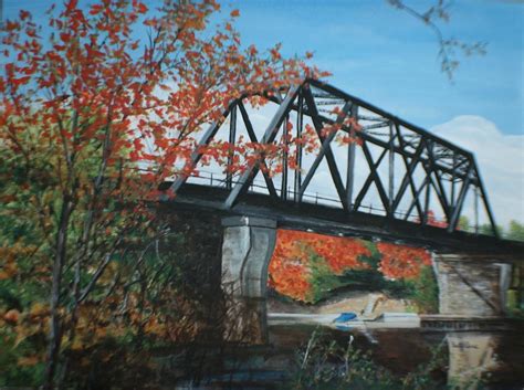 Huntsville Ontario Train Bridge Painting By Betty Anne Mcdonald