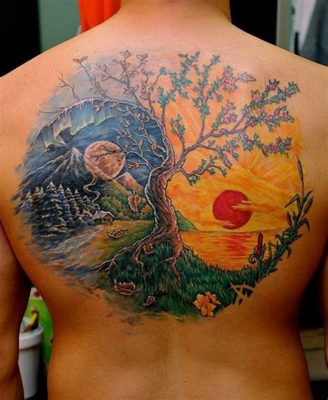 40 Tree Back Tattoo Designs For Men Wooden Ink Ideas