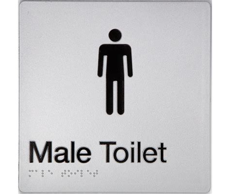 Male Toilet Sign Silver Same Day Dispatch Tim The Sign Man