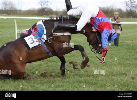 Jockey Falling Off Horse After Hi Res Stock Photography And Images Alamy