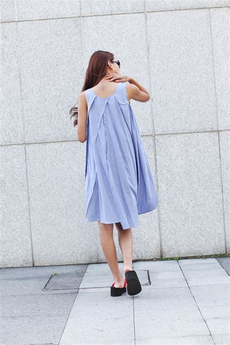 Unique Summer Dress Loose Fitting Cotton By Sophiaclothing On Etsy