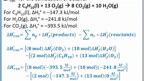 Chemistry Standard Enthalpies Of Formation And Reaction Youtube