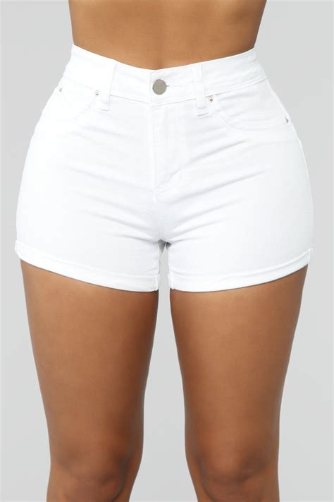 Melissa High Rise Denim Shorts White Jean Shorts Fashion Nova