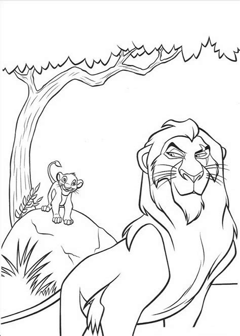 Lion king 2019 scar coloring pages for kids | drawing for kids lion king learn art coloring kids Kids-n-fun | Kleurplaat Lion King of de Leeuwenkoning Scar ...