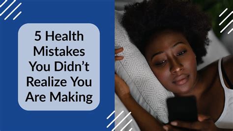 5 health mistakes you didn t realize you are making youtube