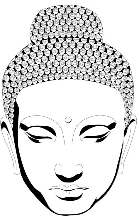 Buddha Outline Drawing Sketch Coloring Page