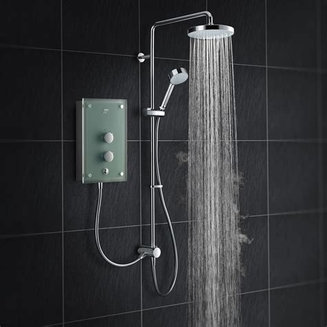 Mira Azora Dual 98 Kw Electric Shower Frosted Glass 11634156