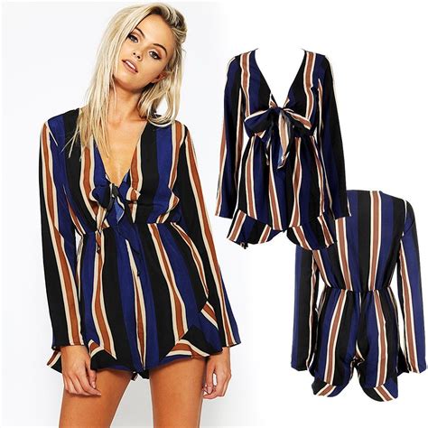 Women Ladies Clubwear V Neck Playsuit Bodycon Party Jumpsuit Romper