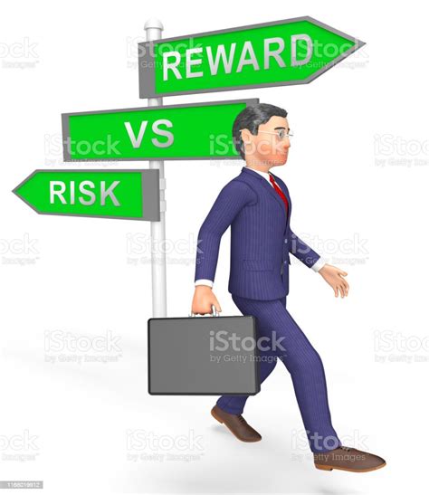 Risk Vs Reward Strategy Sign Depicts The Hazards In Obtaining Success