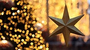 Hanging Golden Star In Bokeh Background HD Christmas Star Wallpapers ...