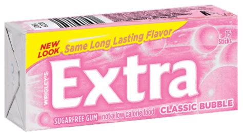 Extra Classic Bubble Gum 15 Piece Foods Co