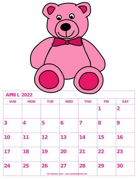 April 2023 Calendar My Calendar Land