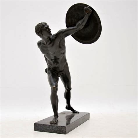 antique neo classical greek warrior bronze sculpture marylebone antiques