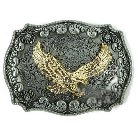 Gold American Eagle Belt Buckle Belt Buckles Metal Belt Buckles Western