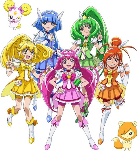 Glitter Force Main Characters Glitter Force Characters Glitter Force Smile Pretty Cure