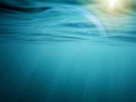 Underwater Background With Sunbeams Stock Image Image Of Depth