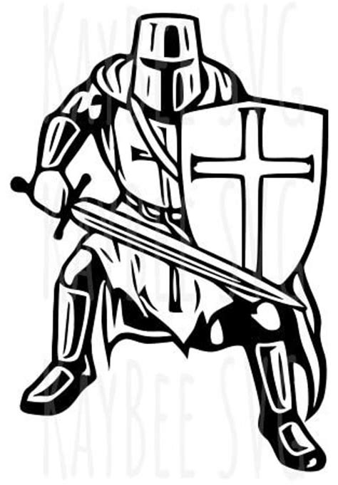 Crusades Medieval Knight Svg Png  Clipart Digital Cut File Etsy Canada