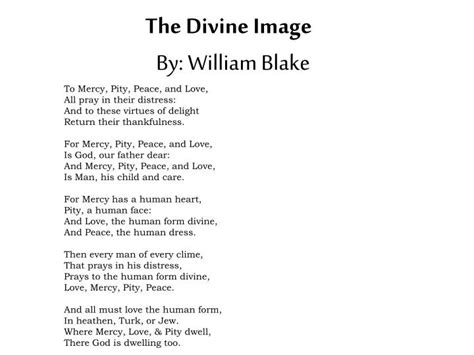 Ppt The Divine Image By William Blake Powerpoint Presentation Free