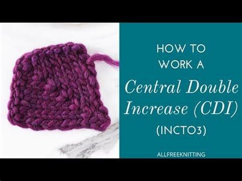 Double knitting creates two layers of fabric simultaneously, on one set of needles. How to Do a Central Double Increase (Knitting) in 2020 ...