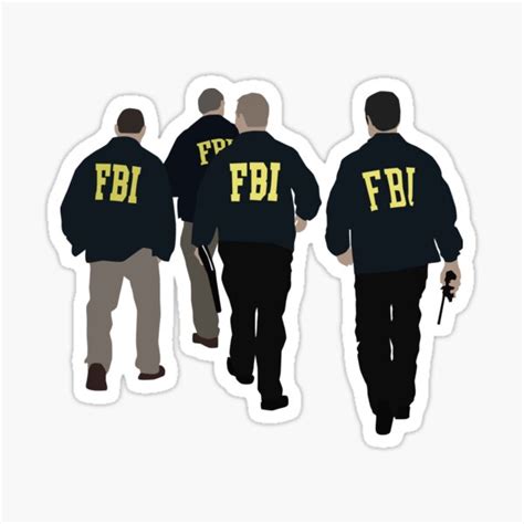 Fbi Agents Sticker By Text021 Redbubble