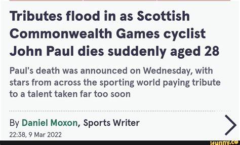 Tributes Flood In As Scottish Commonwealth Games Cyclist John Paul Dies Suddenly Aged 28 Pauls