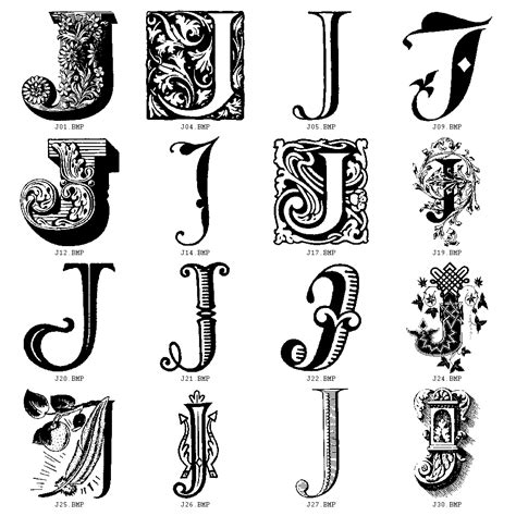 Decorative Letters J J Calligraphy Lettering Alphabet Lettering