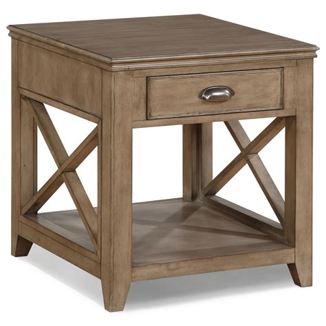 Flexsteel Wynwood Collection Camden Contemporary End Table With Open