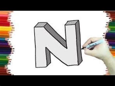 C Mo Dibujar La Letra N Easy Drawings Dibujos Faciles Dessins