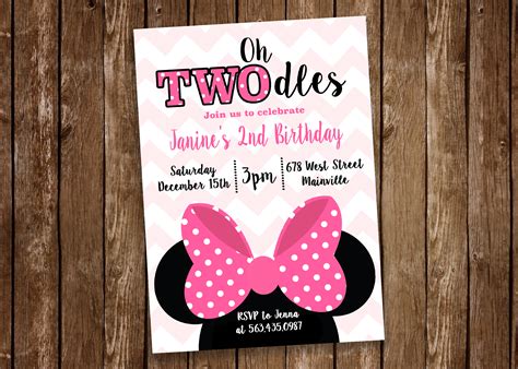 minnie mouse 2nd birthday invitations images and photos finder
