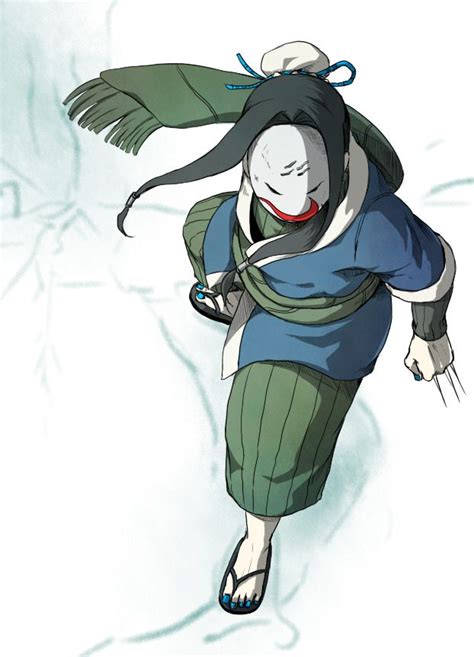 Tags Anime Naruto Haku Naruto Green Pants Blue Nails Anbu Mask