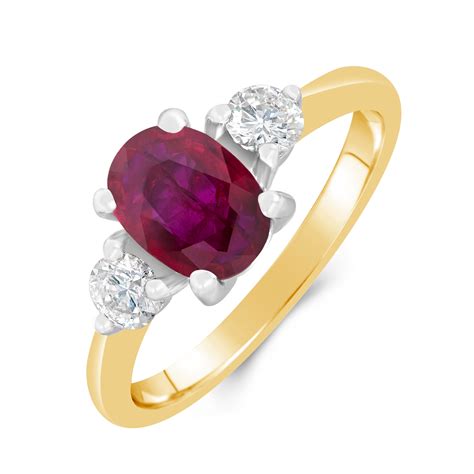 Cr18y740 18ct Gold Ruby And Diamond Ring