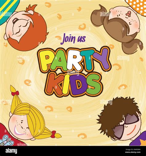 Kids Celebrating Birthday Party Stock Vector Image And Art Alamy