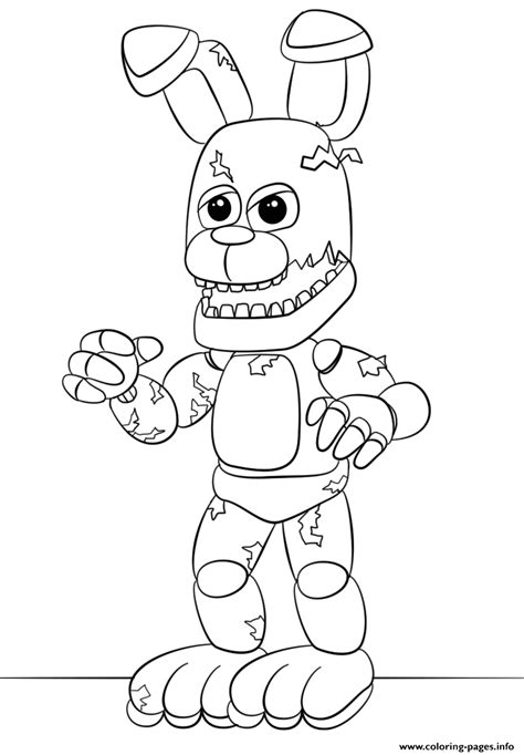 Fnaf Spring Trap Free Colouring Pages