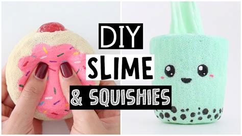 Making 4 Amazing Diy Slimes And Squishies Easy No Glue Slime Recipes